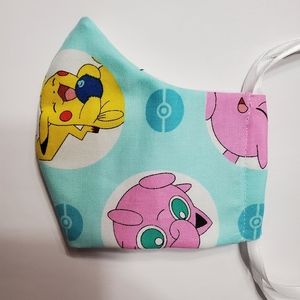 Kid's Pika & Jigglypuff Pokemon Reusable Mask